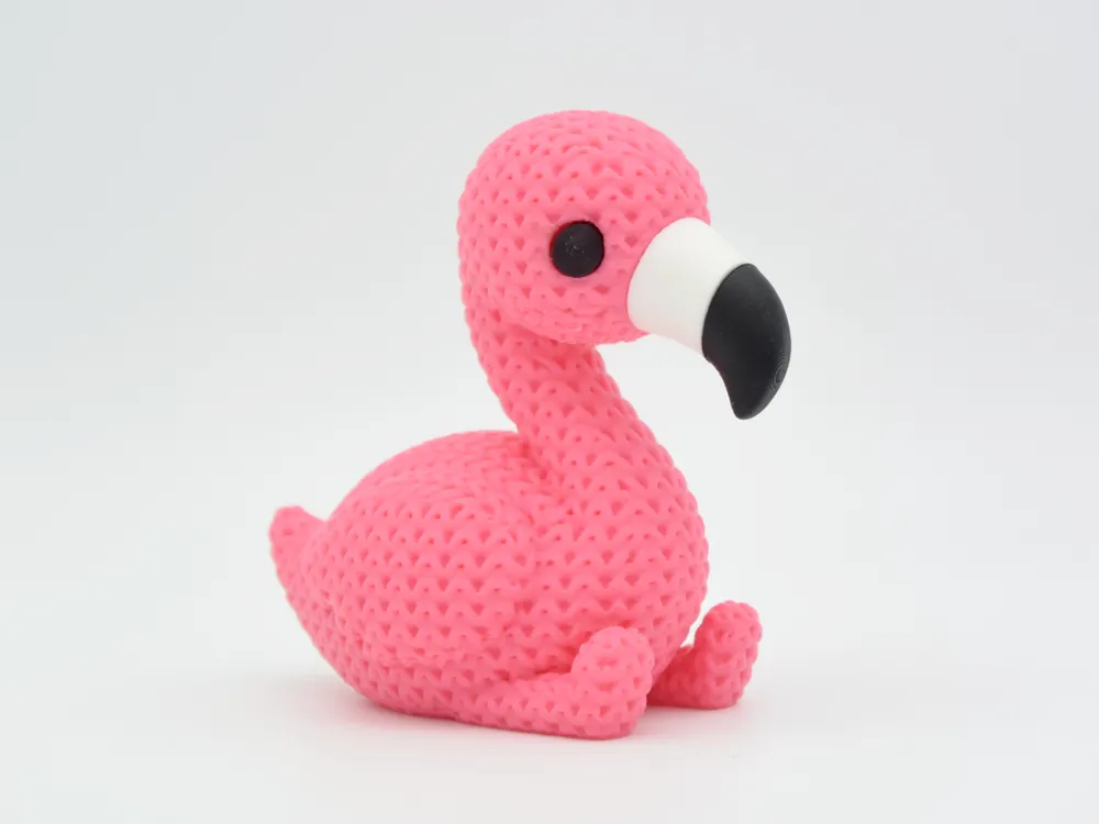 Örgü Flamingo Anahtarlık