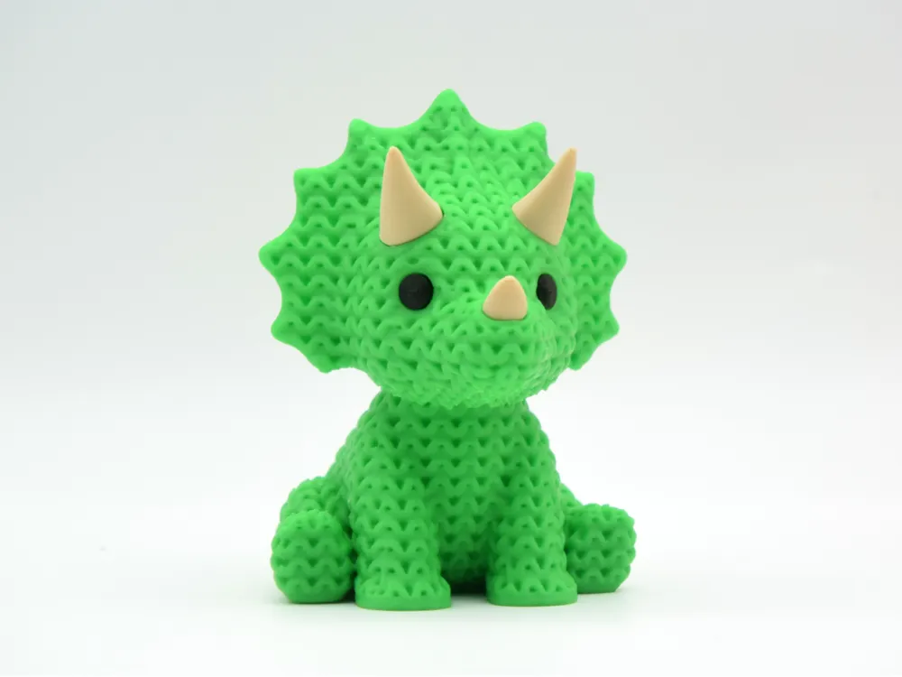 Örgü Triceratops Anahtarlık