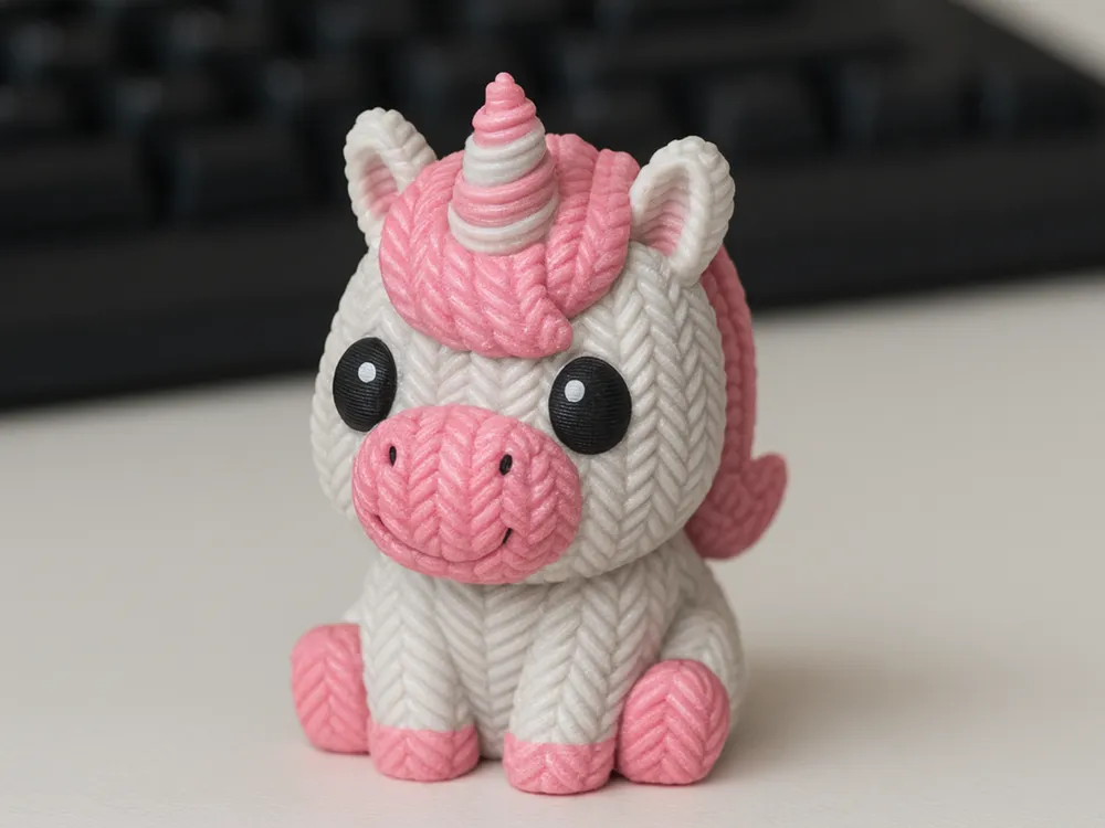 Örgü Unicorn Anahtarlık